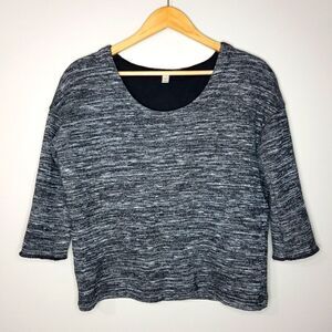 🦋3/$25 J. Crew Small 3/4 Sleeve Grey Wool Cotton Sweater
